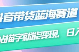 抖音帶貨藍海賽道，無需真人出鏡，字帖描字就能變現，日入上千（附帶全套教程）