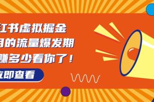 8月風(fēng)口項目，小紅書虛擬法考資料，一部手機(jī)日入1000 （教程 素材）