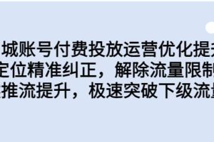 同城賬號付費投放運營優化提升，定位精準糾正，解除流量限制，自然推流提升，極速突破下級流量池