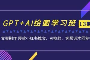 GPT AI繪圖學習班【第13期】 文案制作 爆款小紅書推文、AI換臉、客服話術