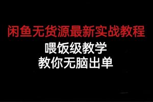 閑魚無貨源最新實戰教程，喂飯級教學，教你無腦出單