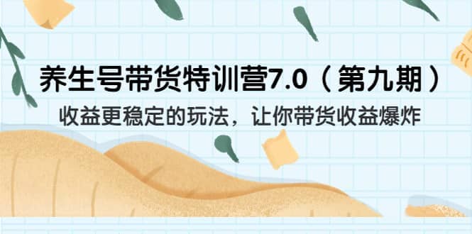 養(yǎng)生號(hào)帶貨特訓(xùn)營7.0（第九期）收益更穩(wěn)定的玩法 讓你帶貨收益爆炸（11節(jié)）插圖