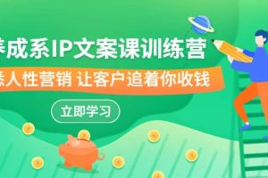 養(yǎng)成系-IP文案課訓(xùn)練營，文案心法的天花板 洞悉人性營銷 讓客戶追著你收錢