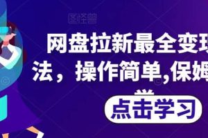 網盤拉新最全變現方法，操作簡單,保姆級教學【揭秘】