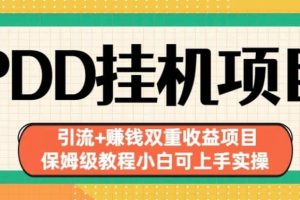 拼多多掛機(jī)項(xiàng)目引流 賺錢雙重收益項(xiàng)目(保姆級(jí)教程小白可上手實(shí)操)【揭秘】