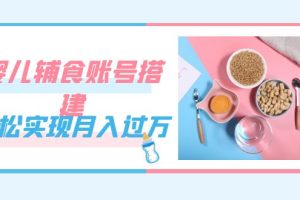 緊跟時代發(fā)展，嬰兒輔食賬號搭建，輕松實現(xiàn)月入過萬（教程 素材）