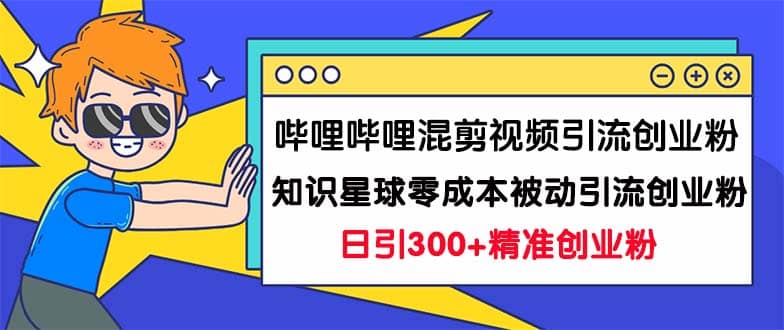 嗶哩嗶哩混剪視頻引流創(chuàng)業(yè)粉日引300 知識星球零成本被動引流創(chuàng)業(yè)粉一天300插圖