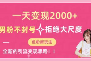 一天收款2000元，男粉不封號(hào)拒絕大尺度-色粉全新的變現(xiàn)方法