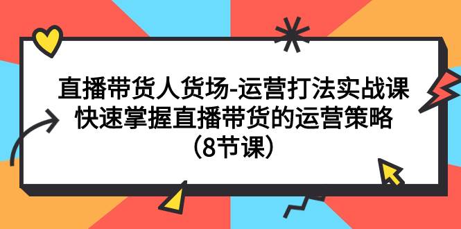 直播帶貨人貨場-運營打法實戰(zhàn)課：快速掌握直播帶貨的運營策略（8節(jié)課）插圖