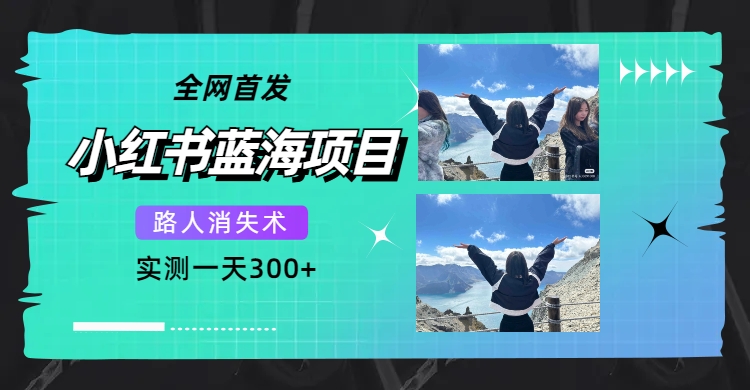 全網首發，小紅書藍海項目，路人消失術，實測一天300 （教程 工具）插圖