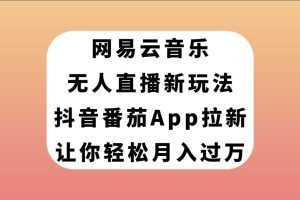 網(wǎng)易云音樂(lè)無(wú)人直播新玩法，抖音番茄APP拉新，讓你輕松月入過(guò)萬(wàn)