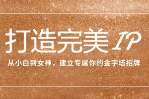 打造完美IP：從小白到女神，建立專屬你的金字塔招牌（15節課）