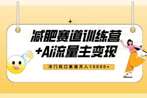 全新減肥賽道AI流量主 訓練營變現玩法教程，小白輕松上手，月入10000