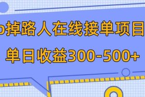 p掉路人項(xiàng)目  日入300-500在線接單 外面收費(fèi)1980【揭秘】