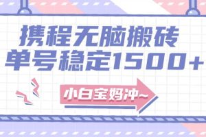 無門檻搬磚項目玩法，無腦搬運復制單號月入1500 ，矩陣操作收益更高