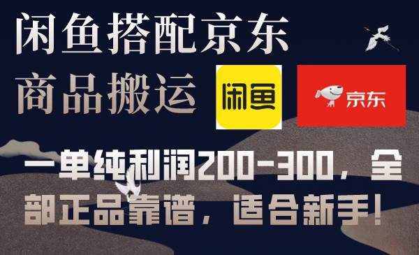 閑魚搭配京東備份庫搬運，一單純利潤200-300，全部正品靠譜，適合新手！插圖