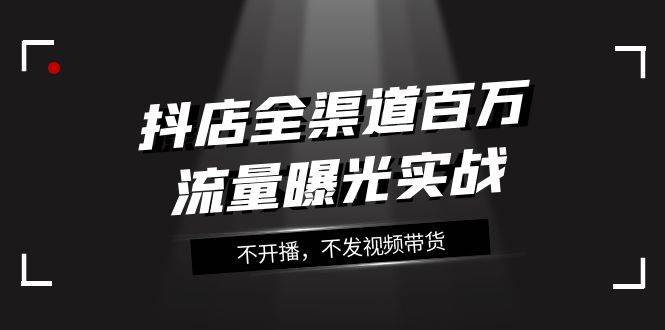 抖店-全渠道百萬流量曝光實戰(zhàn)，不開播，不發(fā)視頻帶貨（16節(jié)課）插圖
