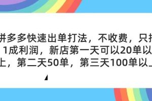 拼多多2天起店，只合作不賣課不收費，上架產品無償對接，只需要你回…