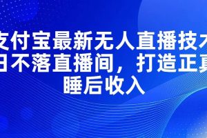 支付寶最新無人直播技術(shù)，日不落直播間，打造正真睡后收入