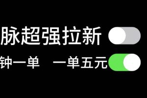 微脈超強(qiáng)拉新， 兩分鐘1單， 一單利潤(rùn)5塊，適合小白