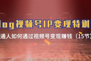 Vlog 視頻號IP變現(xiàn)特訓(xùn)營，普通人如何通過視頻號變現(xiàn)賺錢（15節(jié)）