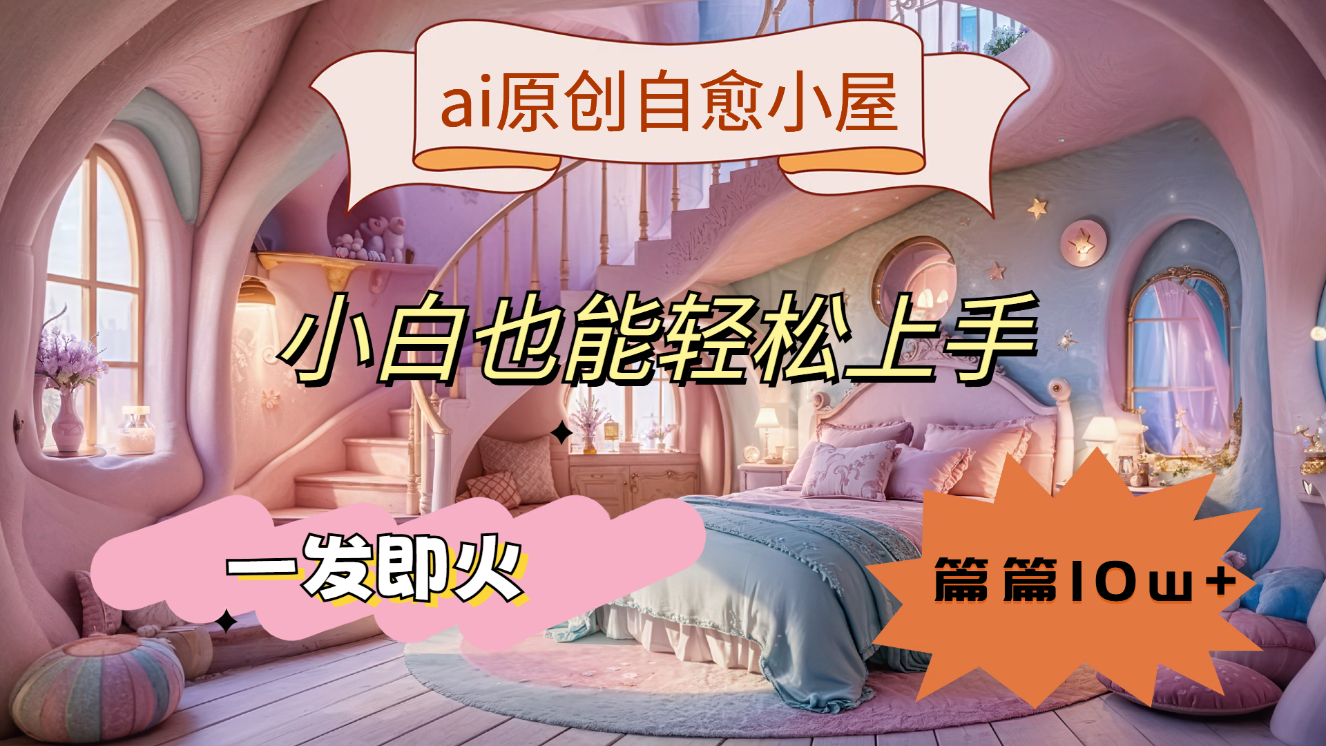 ai原創治愈小屋，小白也能輕松上手，一發即火，篇篇10w+