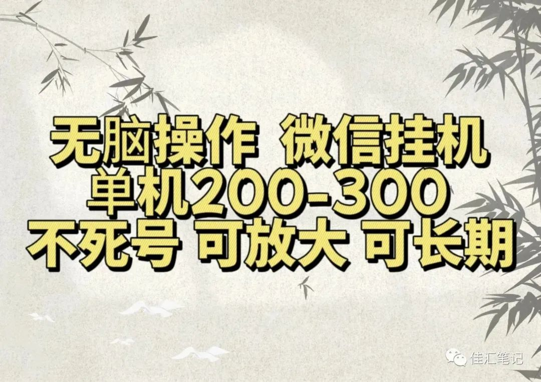 無腦操作微信視頻號掛機單機200-300一天，不死號，可放大，工作室實測