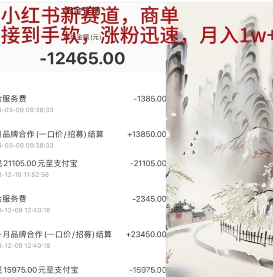小紅書新賽道，商單接到手軟，漲粉迅速，一個月1w+