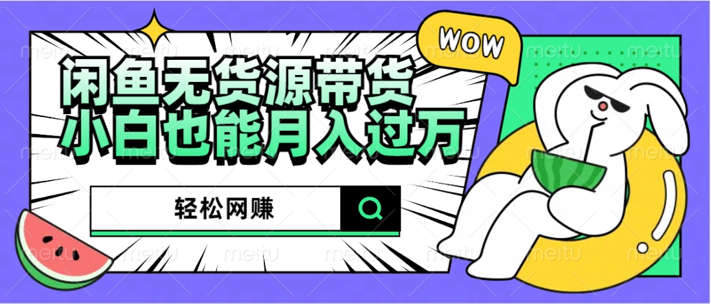 閑魚無貨源帶貨：輕松網(wǎng)賺，小白也能月入過萬的秘密武器插圖