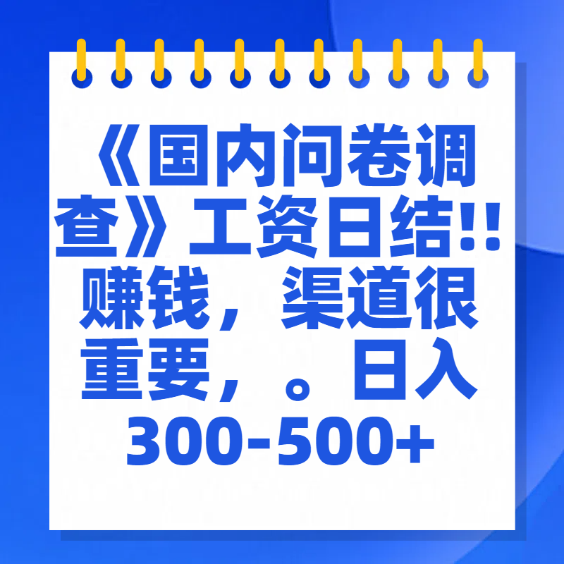 問(wèn)卷調(diào)查答題，一個(gè)人在家也可以悶聲發(fā)大財(cái)，小白一天2張，【揭秘】