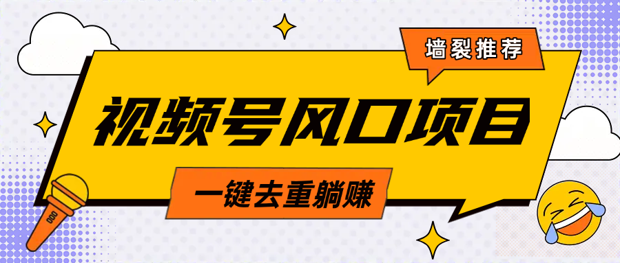 視頻號(hào)風(fēng)口藍(lán)海項(xiàng)目，中老年人的流量密碼，簡(jiǎn)單無腦，一鍵去重，輕松月入過萬