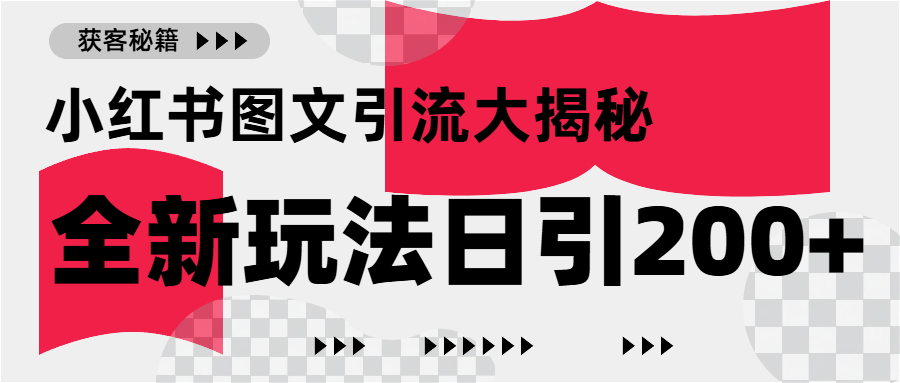 小紅書圖文引流，只需一張圖片即可撬動百萬流量，日引200+創業粉
