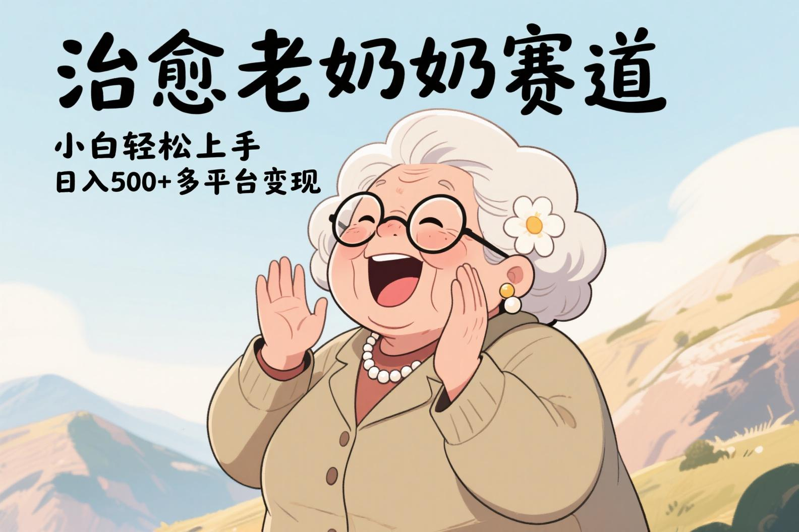 視頻號治愈老奶奶賽道，小白輕松上手，日入500+多平臺變現插圖