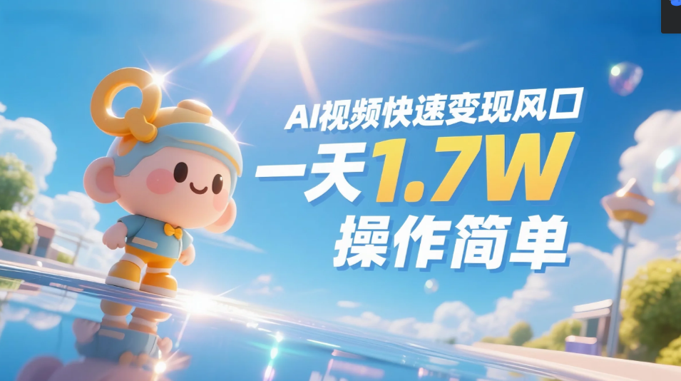 《Ai視頻變現風口，一天1.7W，收入無上限，操作簡單》插圖