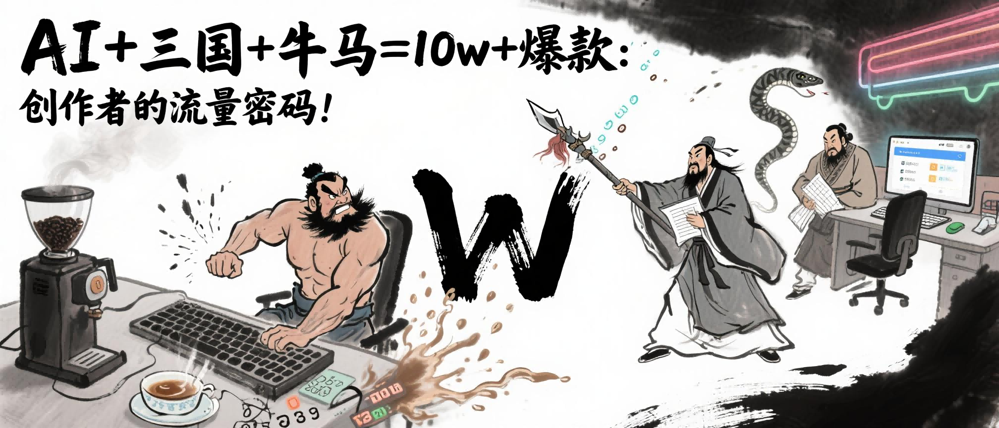 AI+三國+牛馬=10w+爆款：創作者的流量密碼！