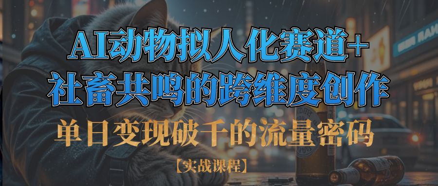 單日變現破千的流量密碼,AI動物擬人化賽道+社畜共鳴的跨維度創作