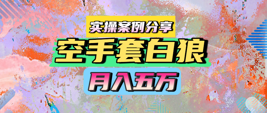 空手套白狼，月入五萬，實操案例分享插圖
