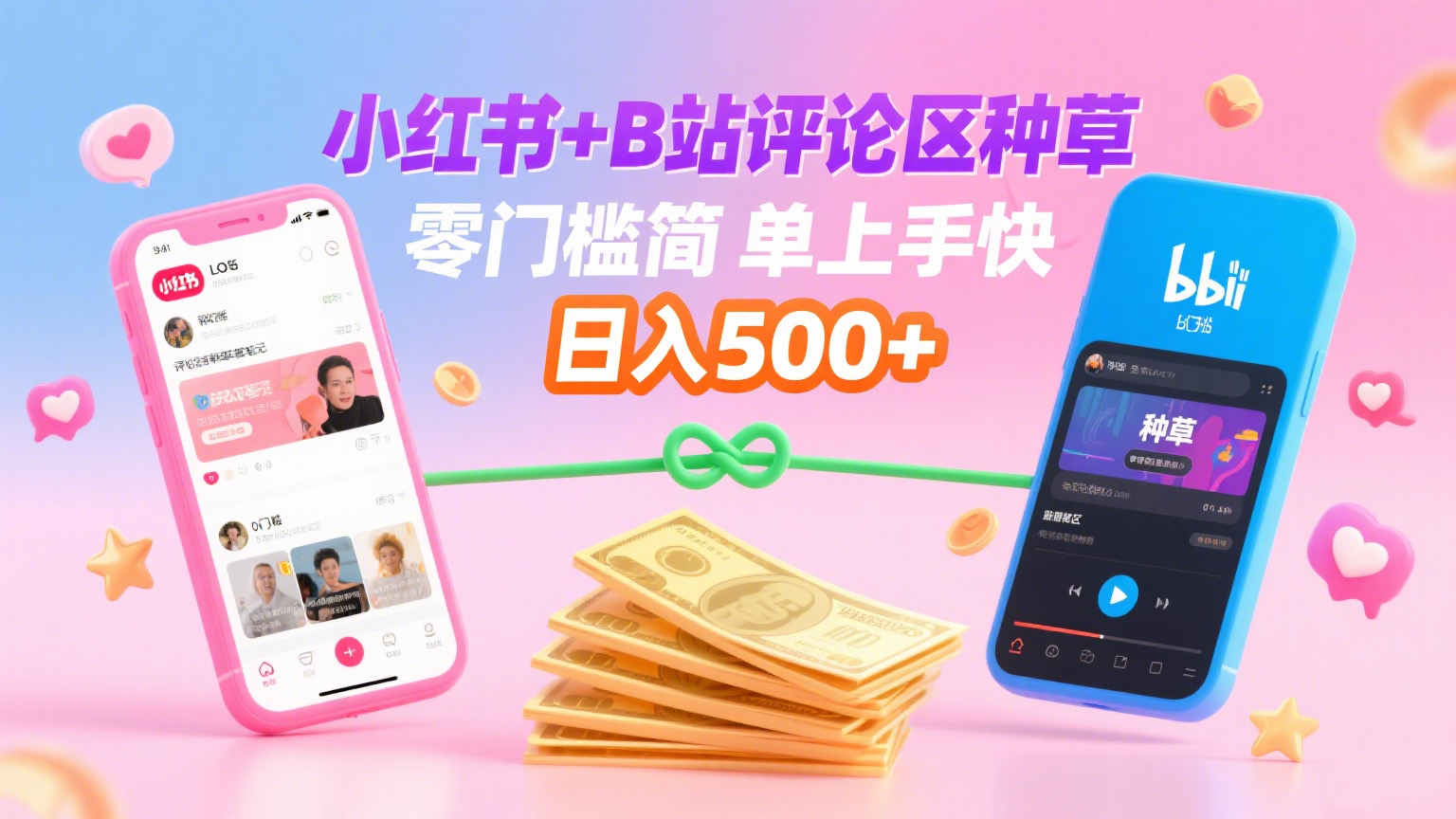 小紅書+B站評(píng)論區(qū)種草，0門檻1分鐘一單，只需復(fù)制粘貼，日入500+