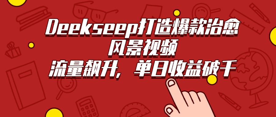 Deekseep打造爆款治愈風景視頻，流量飆升，單日收益破千