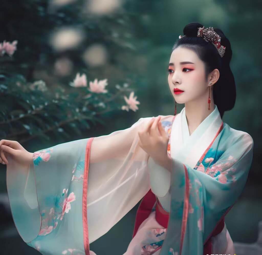 Midjourney關(guān)鍵詞-AI生成中國風古裝漢服美女人像提示關(guān)鍵詞插圖2