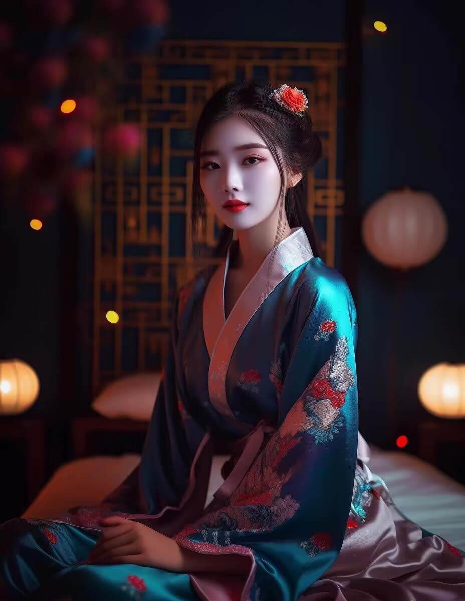 Midjourney關(guān)鍵詞-AI生成中國風古裝漢服美女人像提示關(guān)鍵詞插圖5