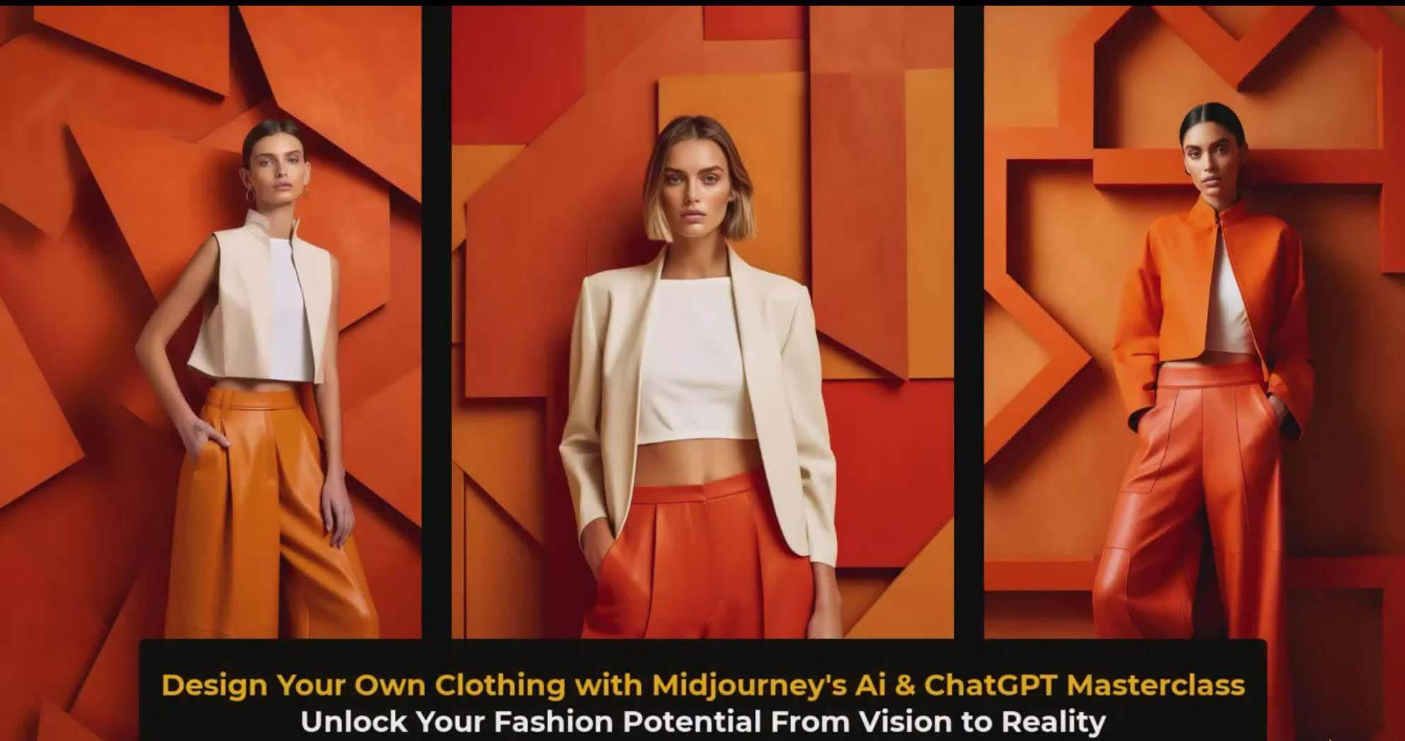 利用 Midjourneys Ai 人工智能設計自己的服裝AI大師班-10節課-中英字幕插圖4