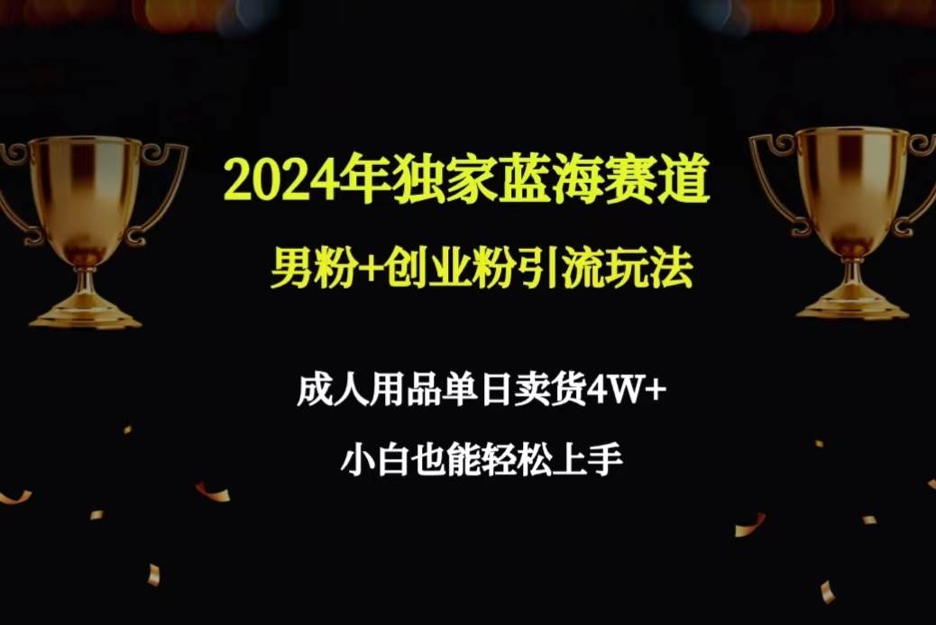 2024年獨(dú)家藍(lán)海賽道男粉+創(chuàng)業(yè)粉引流玩法，成人用品單日賣貨4W+保姆教程