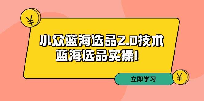 拼多多培訓第33期：小眾藍海選品2.0技術-藍海選品實操！