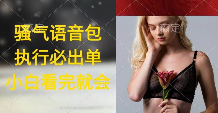 執(zhí)行就出單，日入2000+，超火騷氣語音包，小白看完課程就能馬上實操