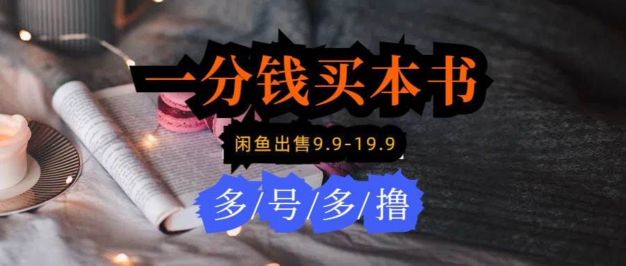 每天花1分錢買一本書，閑魚出售9.9-19.9不等，多賬號多擼 新手小白均可操作