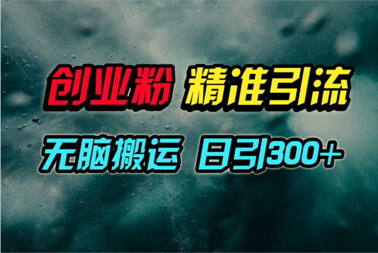 視頻號純搬運日引300+創業粉教程！