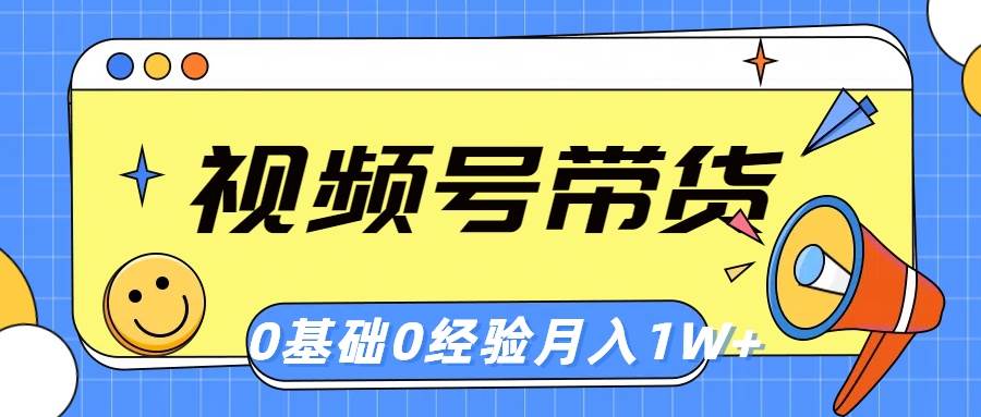 視頻號輕創業帶貨，零基礎，零經驗，月入1w+