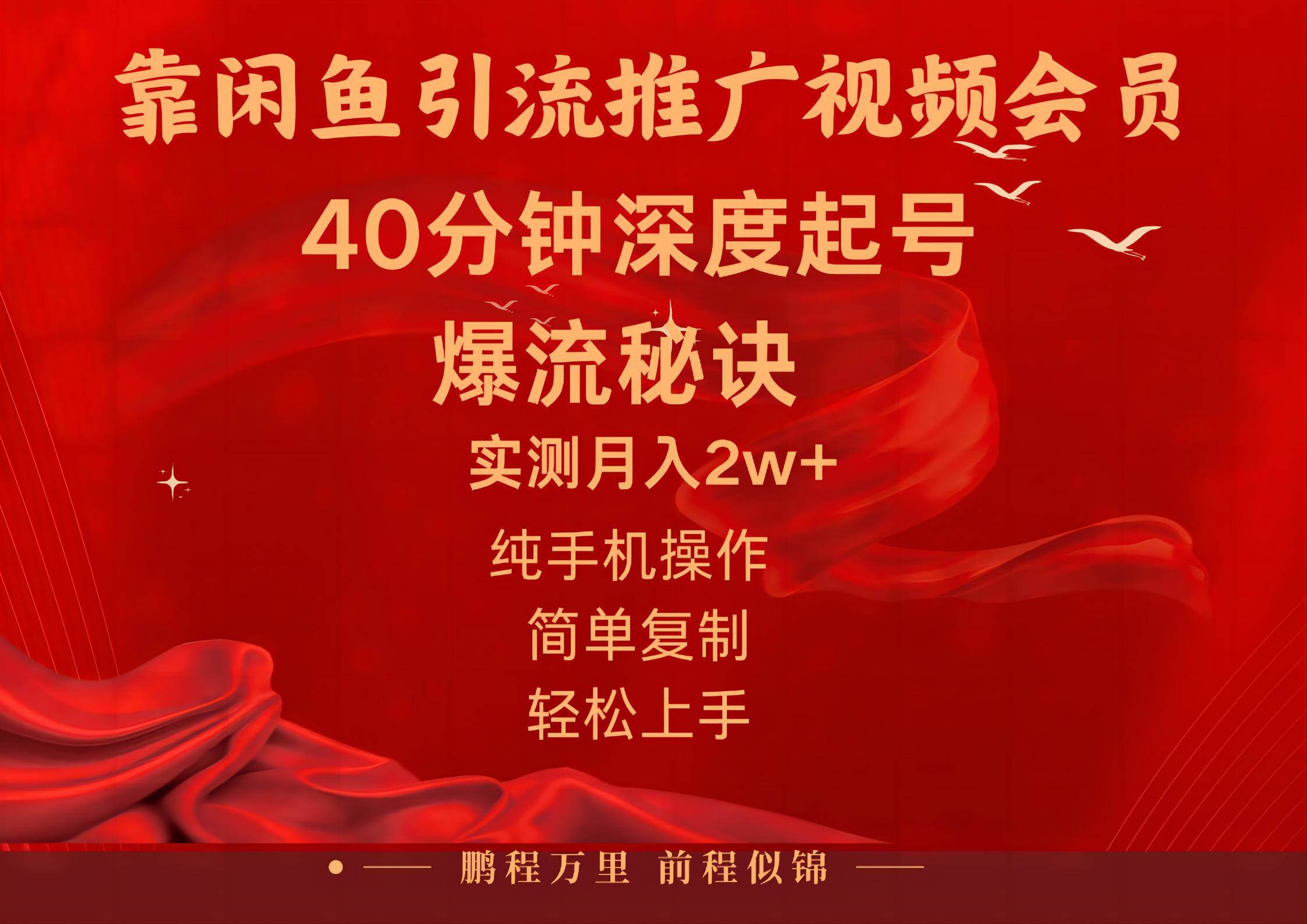閑魚暴力引流推廣視頻會員，能做到日入2W+，操作簡單