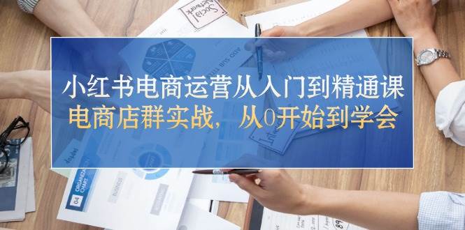 小紅書電商運營從入門到精通課，電商店群實戰，從0開始到學會